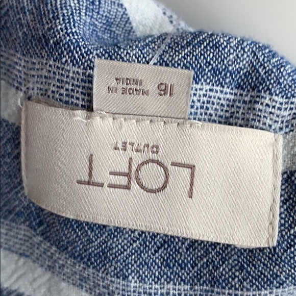 Loft Striped Button Drawstring Romper - Picture 7 of 9